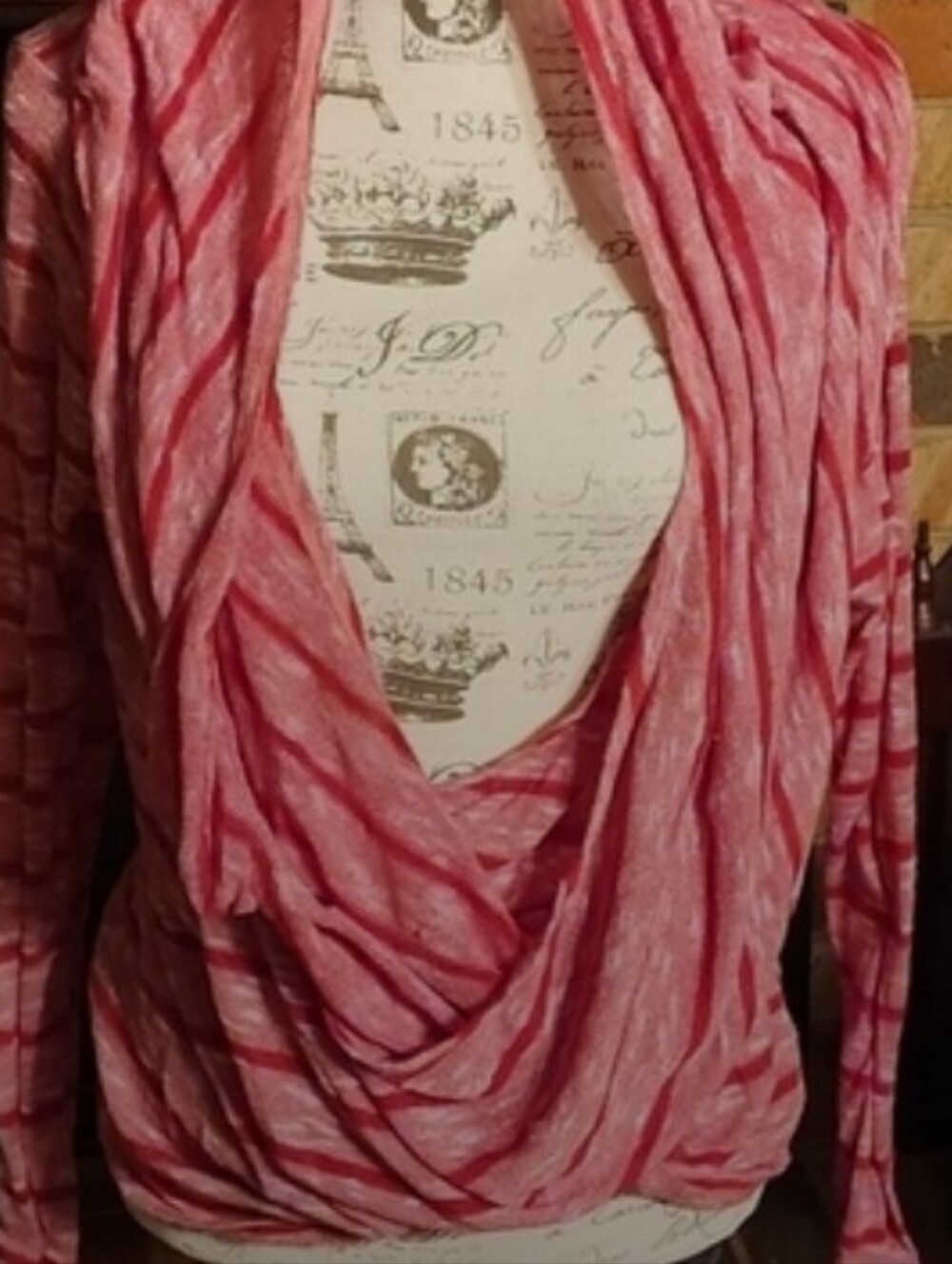 Unique Cardigan with Attached Scarf/Hood - Picture 3 of 3